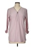 JM Collection Pink Long Sleeve Blouse Size L (petite) - photo 1