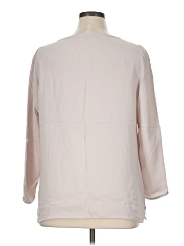 Lafayette 148 New York 3/4 Sleeve Silk Top (view 2)