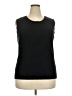 August Silk Black Sleeveless T-Shirt Size 2X - photo 1