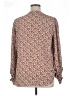 Max Studio 100% Polyester Aztec Or Tribal Print Floral Graphic Paisley Brown Long Sleeve Blouse Size XL - photo 2
