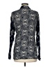 Kenar 100% Rayon Paisley Blue Long Sleeve Button-Down Shirt Size M - photo 2