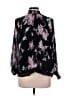 A.L.C. 100% Polyester Floral Black 3/4 Sleeve Blouse Size 10 - photo 2