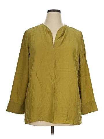 Lafayette 148 New York 3/4 Sleeve Silk Top (view 1)