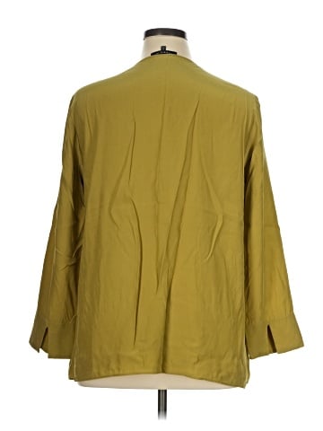 Lafayette 148 New York 3/4 Sleeve Silk Top (view 2)