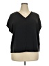 Worthington 100% Polyester Black Short Sleeve Blouse Size XXL - photo 1