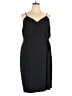Nine West 100% Polyester Solid Black Cocktail Dress Size 1X - photo 1