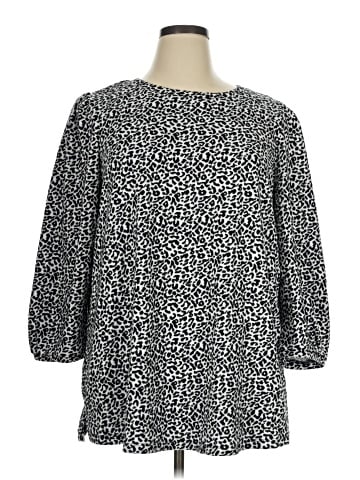 MULTIPLES 3/4 Sleeve Blouse (view 1)