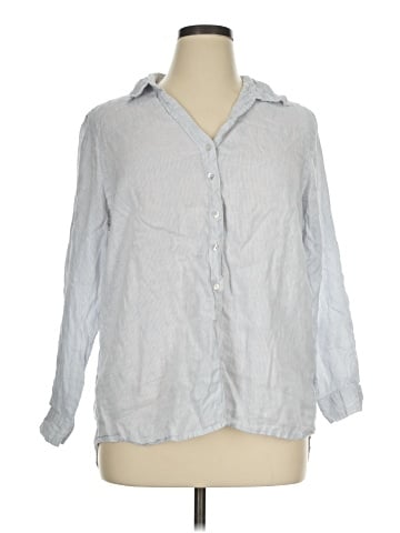Sigrid Olsen 3/4 Sleeve Button-Down Shirt (view 1)