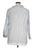 Sigrid Olsen 100% Linen Silver 3/4 Sleeve Button-Down Shirt Size 1X - photo 2