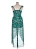 Guess 100% Polyester Floral Teal Casual Dress Size 14 - photo 2