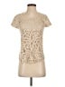 BCBGMAXAZRIA Ivory Short Sleeve Top Size S - photo 1