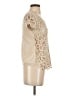 BCBGMAXAZRIA Ivory Short Sleeve Top Size S - photo 4
