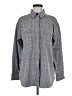 Athleta Houndstooth Gray Long Sleeve Button-Down Shirt Size M - photo 1