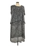Connected Apparel 100% Polyester Animal Print Gray Casual Dress Size 3X - photo 1