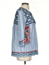 Johnny Was 100% Polyester Blue 3/4 Sleeve Blouse Size S - photo 4