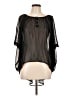 Lush 100% Polyester Black 3/4 Sleeve Blouse Size L - photo 1