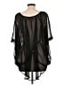 Lush 100% Polyester Black 3/4 Sleeve Blouse Size L - photo 2