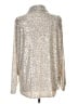 Cato Metallic Silver Long Sleeve Blouse Size L - photo 2