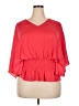 Alfani 100% Polyester Red Short Sleeve Top Size 2X - photo 1