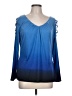 Jennifer Lopez Blue Long Sleeve Top Size L - photo 1
