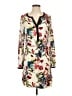 Daniel Rainn 100% Polyester Print Ivory Casual Dress Size S - photo 1