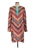 Antonio Melani 100% Polyester Chevron-herringbone Brown Orange Casual Dress Size 10 - photo 1