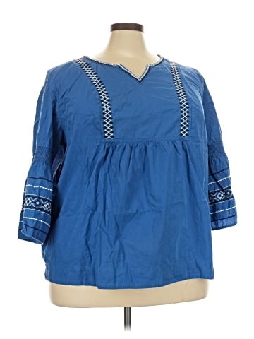 Crown & Ivy 3/4 Sleeve Blouse (view 1)