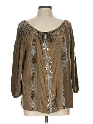 Akemi + Kin 3/4 Sleeve Blouse (view 1)