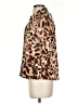 Halston Animal Print Brown Short Sleeve Blouse Size S - photo 5