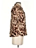 Halston Animal Print Brown Short Sleeve Blouse Size S - photo 4