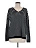 J.Jill Stripes Black Pullover Sweater Size M - photo 1