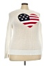 Lane Bryant 100% Cotton Hearts Ivory Pullover Sweater Size 18 - 20 Plus - photo 1