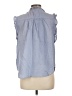 Cupio Blue Sleeveless Button-Down Shirt Size L - photo 2