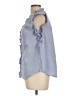 Cupio Blue Sleeveless Button-Down Shirt Size L - photo 5