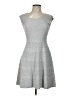 Milly Chevron-herringbone Gray Casual Dress Size L - photo 1