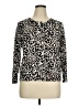Cable & Gauge Animal Print Black White Pullover Sweater Size XL - photo 1