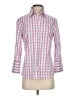 J. McLaughlin Checkered-gingham Pink 3/4 Sleeve Button-Down Shirt Size 4 - photo 1