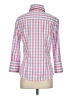 J. McLaughlin Checkered-gingham Pink 3/4 Sleeve Button-Down Shirt Size 4 - photo 2