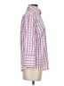 J. McLaughlin Checkered-gingham Pink 3/4 Sleeve Button-Down Shirt Size 4 - photo 4