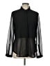Lush 100% Polyester Black Long Sleeve Blouse Size L - photo 1