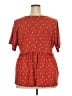 Torrid 100% Cotton Red Short Sleeve Blouse Size 2X Plus (2) - photo 2