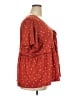 Torrid 100% Cotton Red Short Sleeve Blouse Size 2X Plus (2) - photo 4