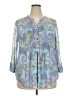 Cocomo Paisley Blue 3/4 Sleeve Blouse Size 2X - photo 1