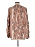 Nine West 100% Polyester Snake Print Brown Long Sleeve Blouse Size L - photo 2