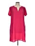 Lush Solid Pink Casual Dress Size L - photo 1