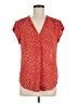 Fun2Fun 100% Polyester Red Short Sleeve Blouse Size M - photo 1