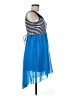 Speechless Color Block Blue Casual Dress Size 8 - photo 4