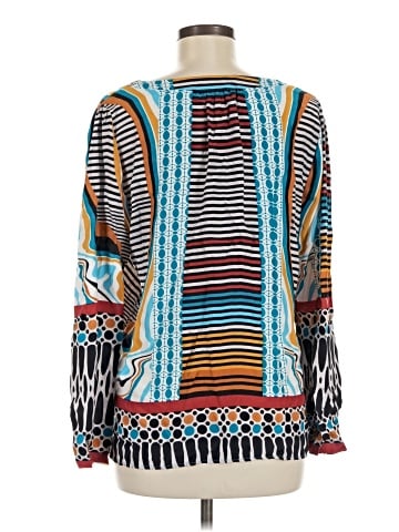 Glam Long Sleeve Silk Top (view 2)