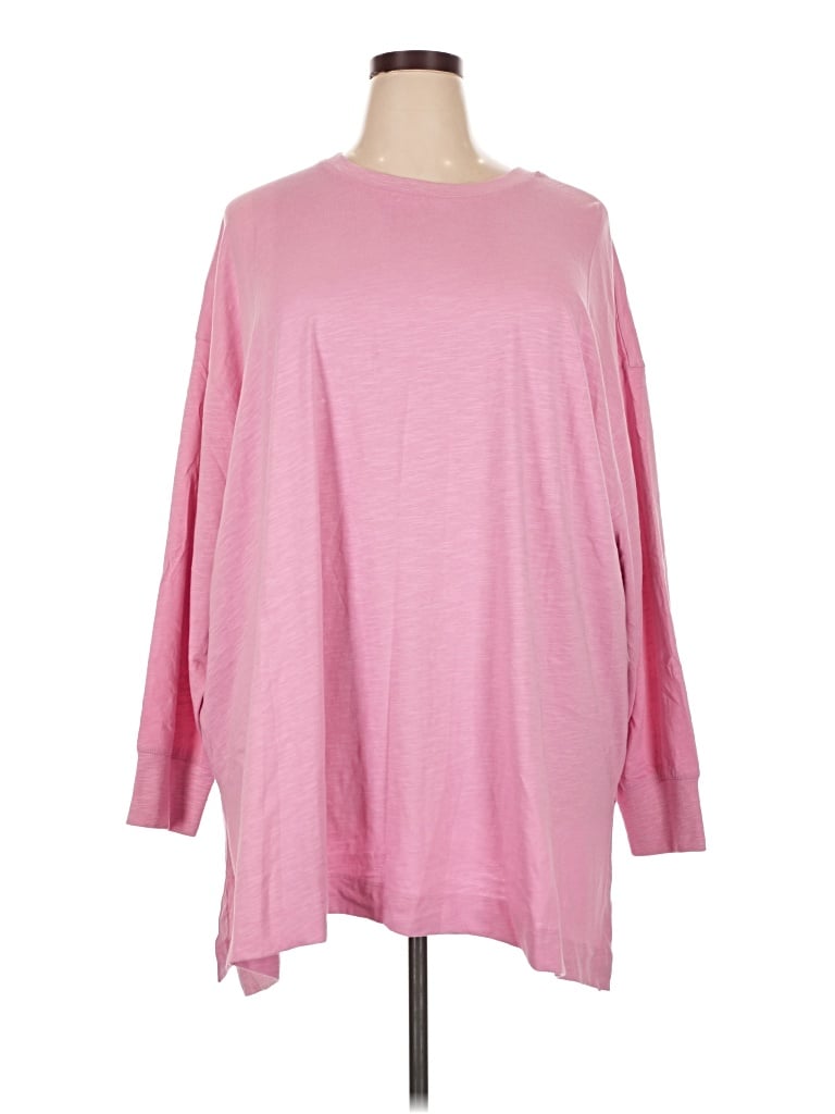 Old Navy 3/4 Sleeve Top Pink Boatneck Tops
