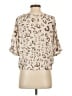 BCBGMAXAZRIA 100% Polyester Animal Print Ivory Short Sleeve Blouse Size XS - photo 2